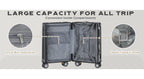 OYEROL 3pcs Hardshell Luggage Set, 20/ 24/ 28 Inch Lightweight ABS+PC Suitcase with TSA Lock, 360° Double Spinner Wheels, Expandable Design for Men & Women Travel, Black