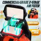 75.6Cc Gas Backpack Leaf Blower 912 CFM 206 MPH 49N, 6.0 HP 2-Cycle Backpack Blowers Gas Powered with Low Vibration, Ergonomic Design, Cruise Control, Commercial-Grade Gas Leaf Blower for Garden Lawn Yard Cleaning, Snow Removal, Gifts for Dad