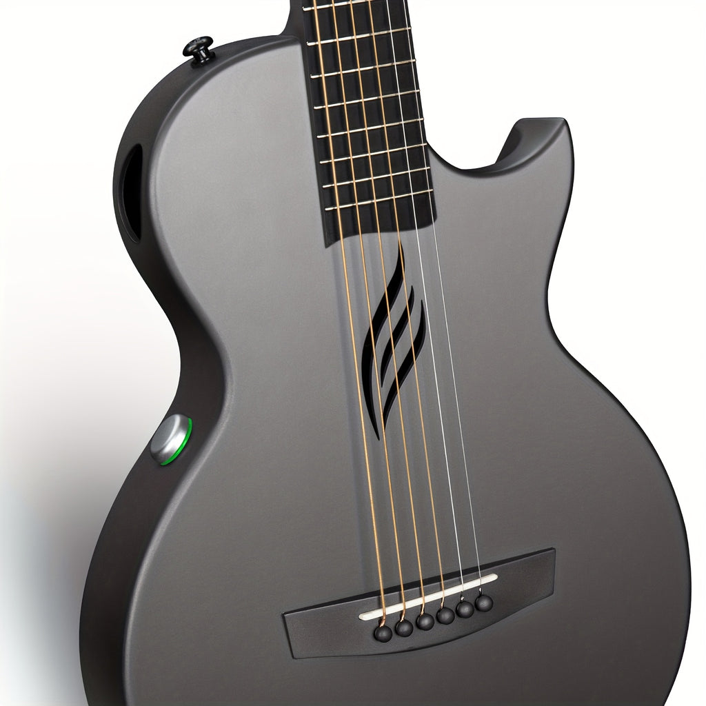 Enya NOVA Go SP1 Carbon Fiber Acoustic Electric Guitar with Smart Acousticplus 35 Inch Travel Acustica Guitarra Starter Bundle Kit of Gig Bag, Strap, Strings, Charging Cable, Instrument Cable Used-Like New