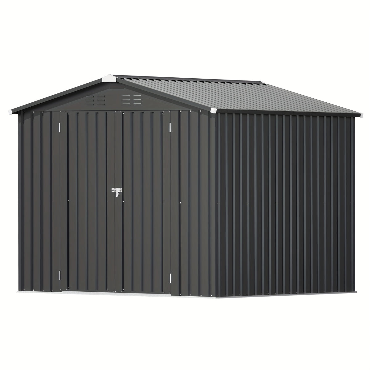 GUNJI Super Size 8 X 8 FT And 10 X 12 FT And 10 X 8 FT Outdoor Storage Shed with Double Hinged Large Door Utility Garden Shed with Lockable Door And Sloped Roof Metal Sheds Outdoor Storage for Garden, Backyard, Patio, And Yard