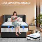 12-inch Full-filled Mattress, Queen Or King Size - Full-size Mattress with Memory Foam And Independent Springs, Medium-firmness, Suitable for Heavy Sleepers - Durable Mattress, Comfortable Bedroom Style, Ergonomically Designed.