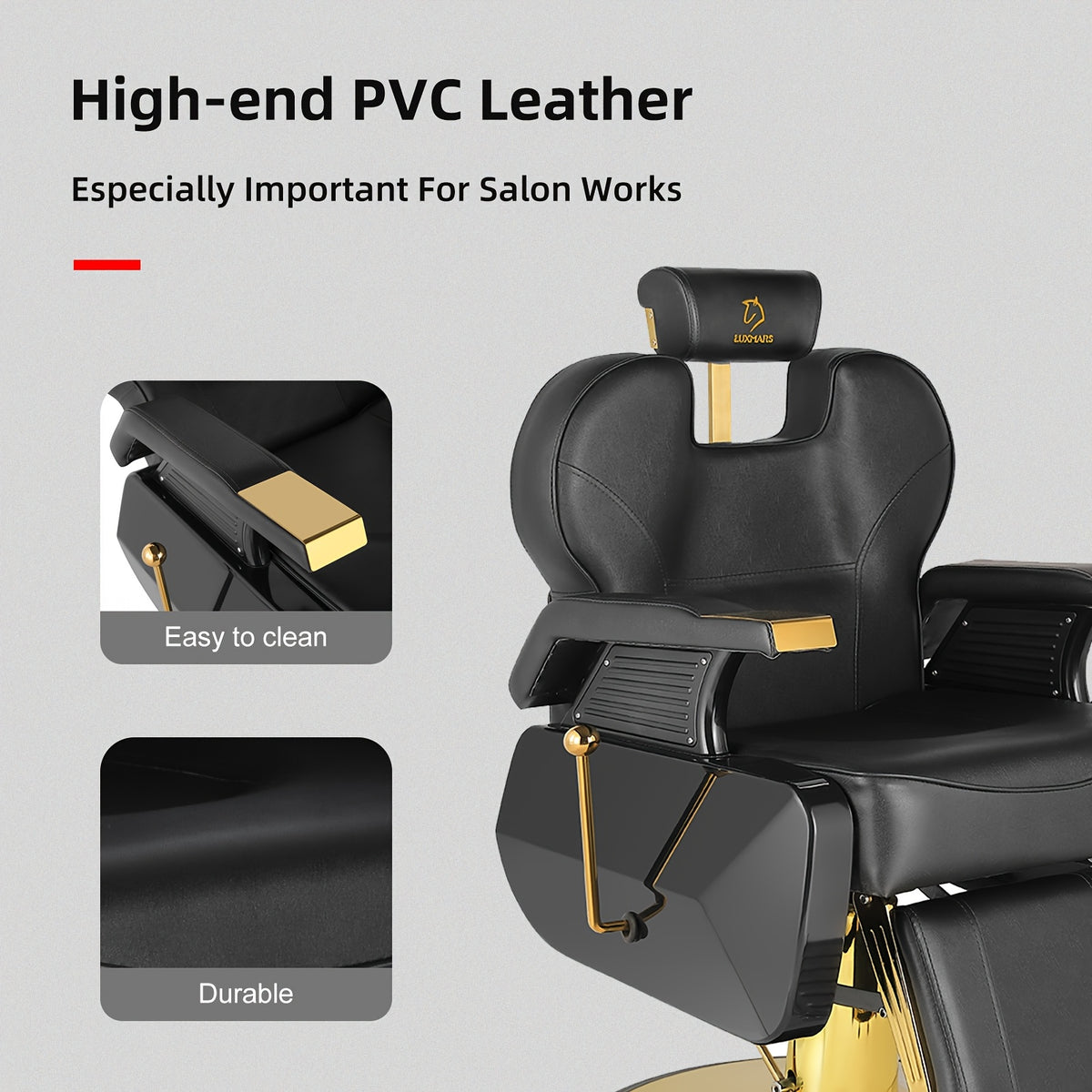 [Hydraulic Recline Chair] Salon Chair Barber Chair Hydraulic Recline Barber Chairs Hair Chair for Barbershop Hair Salon Equipment Styling Chair with Heavy Duty Hydraulic Pump