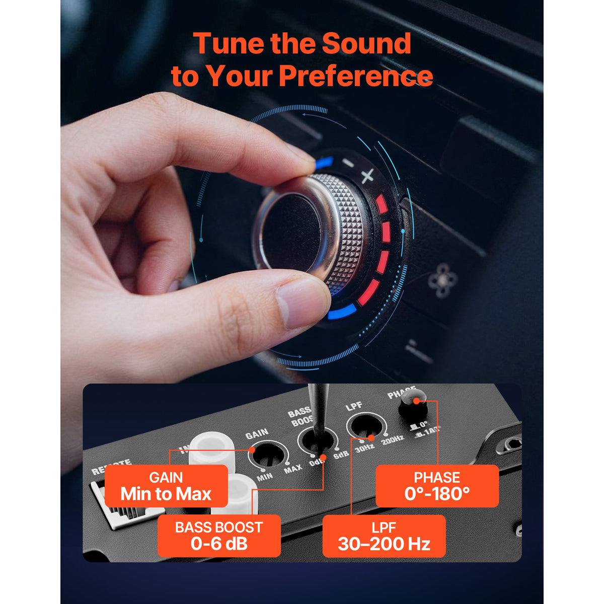 VEVOR Subwoofer Bass Package, 12 in, 1200W RMS, Dual Car Audio Subwoofer and Amp Package, with Loaded Enclosure, Separate Amplifier, and Wiring Kit, for Various Vehicles Trunks, Car Audio Systems