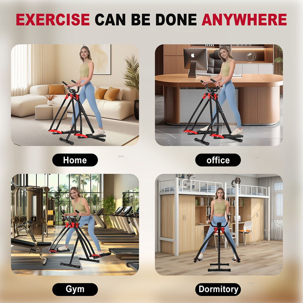 This Walking Fitness Machine Is A Home Aerobic Cross-training Glider That Exercises Your Legs, Waist, Abdomen, And Back. Get Rid Of Large Treadmills! This Foldable Elliptical Trainer Is Suitable for Small Spaces And Has A Load Capacity Of 350 Pounds.