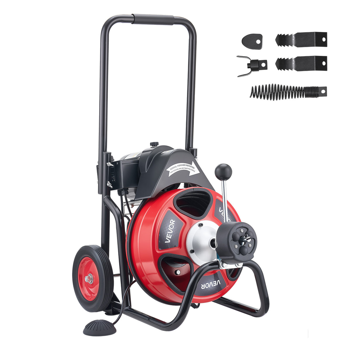 Electric Drain Cleaner Machine by VEVOR with 100 FT Cable for Sewer and Household Drain Clearing