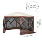 Pop-Up Screen Gazebo Tent by VEVOR, Removable Privacy Panels for Camping, Picnics and Backyard Gatherings