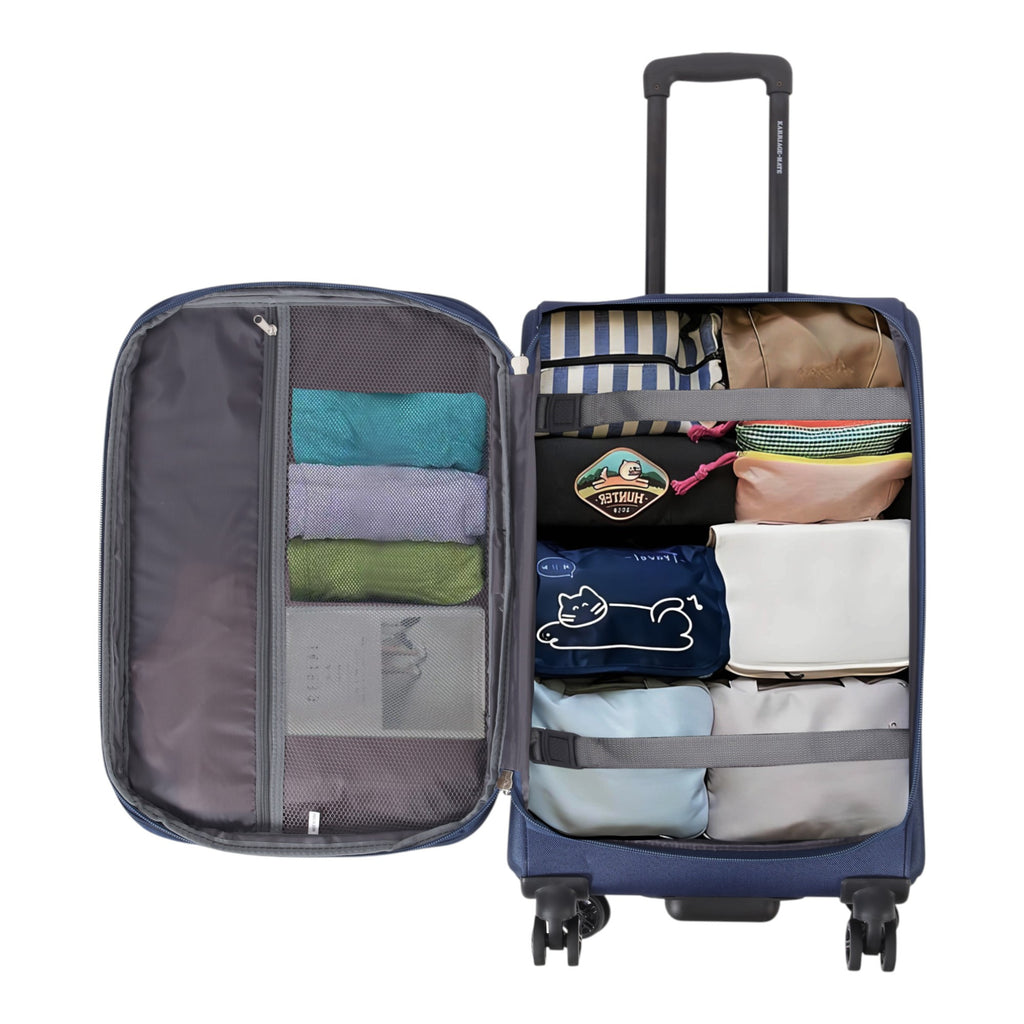 4-Piece Softside Spinner Luggage Set – Lightweight Expandable Suitcases in 20" 24" 28" 32" – Durable Fabric with 360° Wheels & Telescoping Handles – Black, Grey, Plum Travel Set