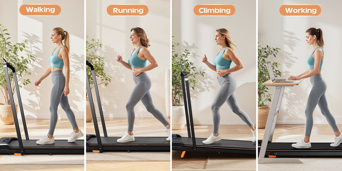 Incline Walking Pad Treadmill with LED Display for Home and Office Walking, Jogging or Running