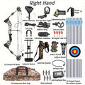 Composite Bow Camouflage Series Archery Set Made of Aluminum Alloy Material for Outdoor Hunting and Shooting. Composite Bow Tension Is Adjustable from 20 Lbs to 70 Lbs, Suitable for Beginners