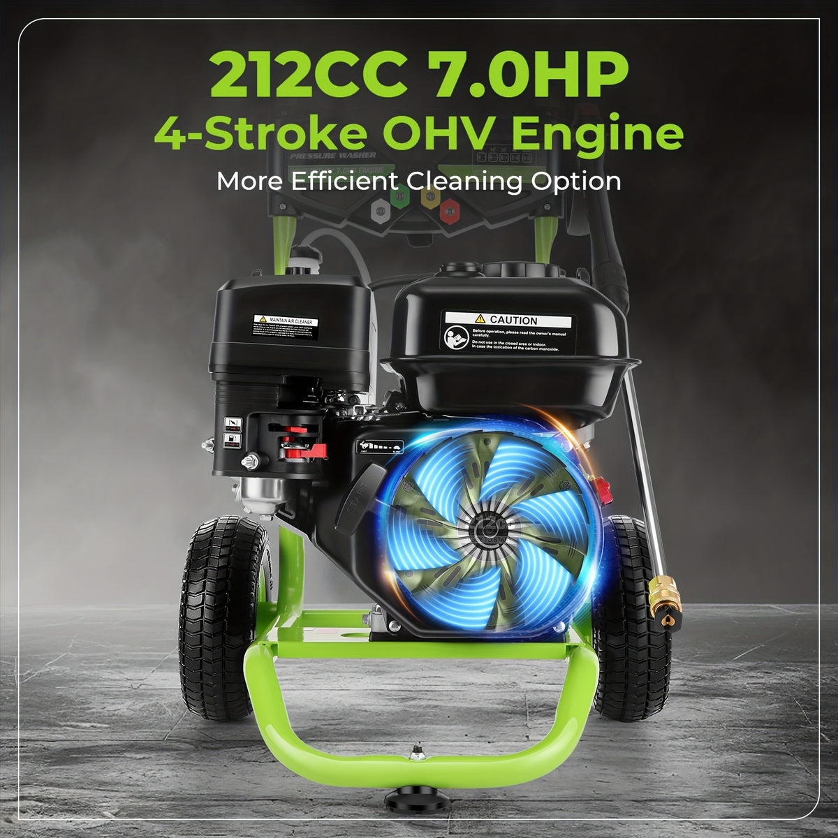4400PSI Gas Pressure Washer 5.0GPM Gas Power Washer 212CC Gas Powered Washing Machine Commercial High Pressure Washer with 25ft Hose&5 Nozzles for Patio Garden Yard Vehicle, EPA/CARB/ETL