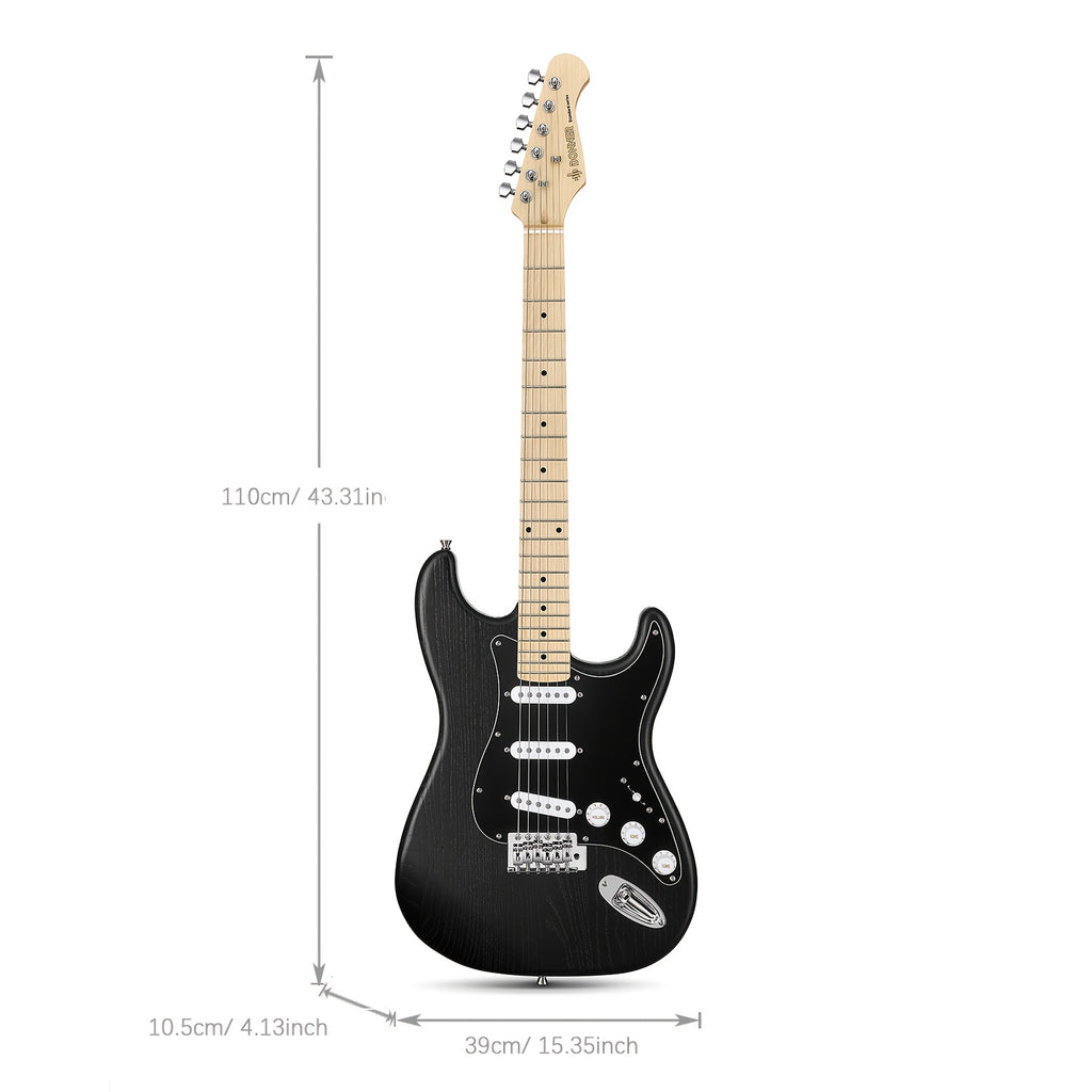 Full Size 39 Inch Electric Guitar Kit Solid Body, for Beginner, with Amplifier, Bag, Capo, Strap, String, Tuner, Picks DST-80
