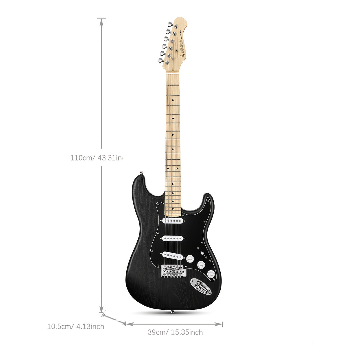 Full Size 39 Inch Electric Guitar Kit Solid Body, for Beginner, with Amplifier, Bag, Capo, Strap, String, Tuner, Picks DST-80