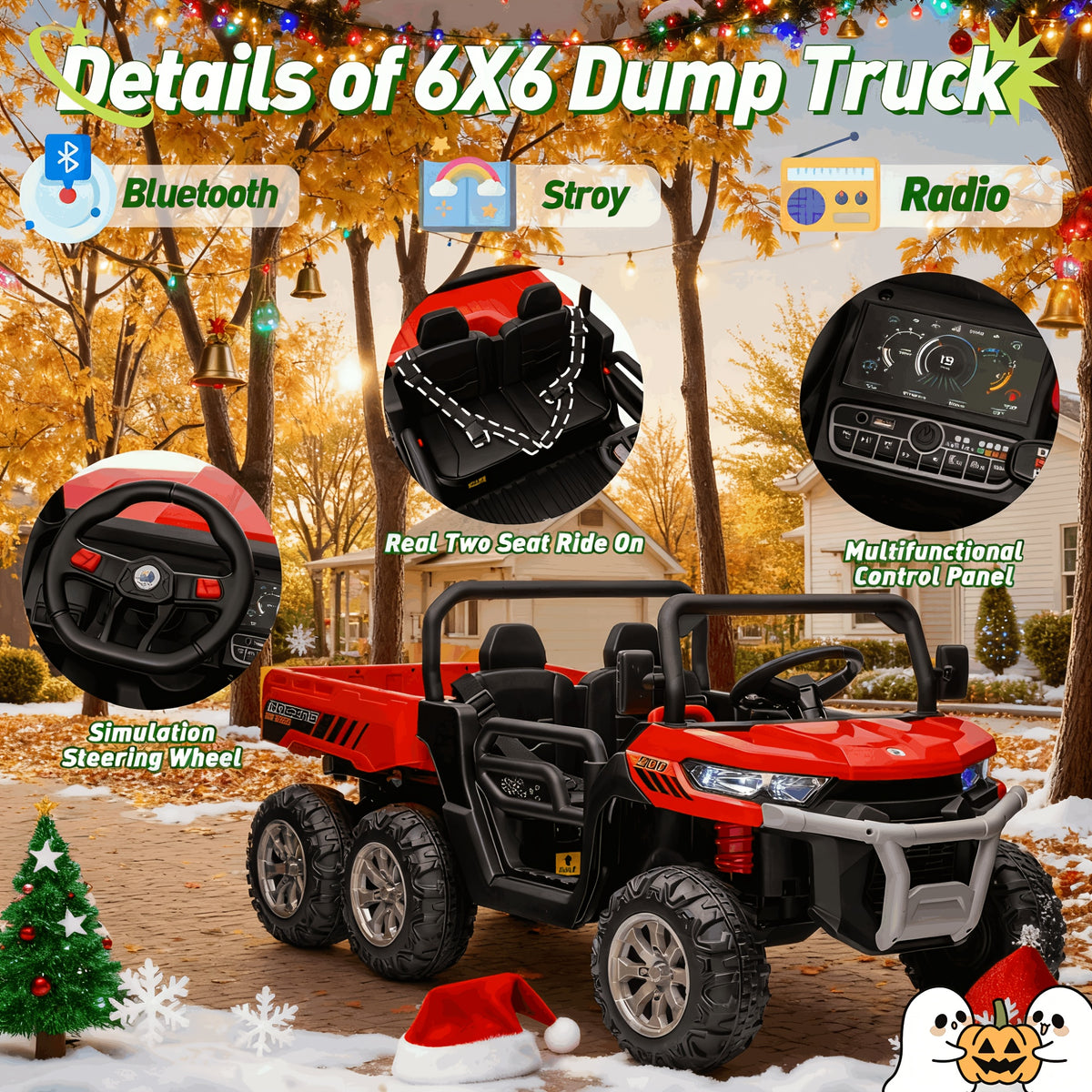 24V Kids Ride-On UTV, Dual Mode Powered Car With Remote, 3 Speed Settings, Music, LED Lights & Suspension, Outdoor Toy Vehicle For Boys And Girls Ages 3+