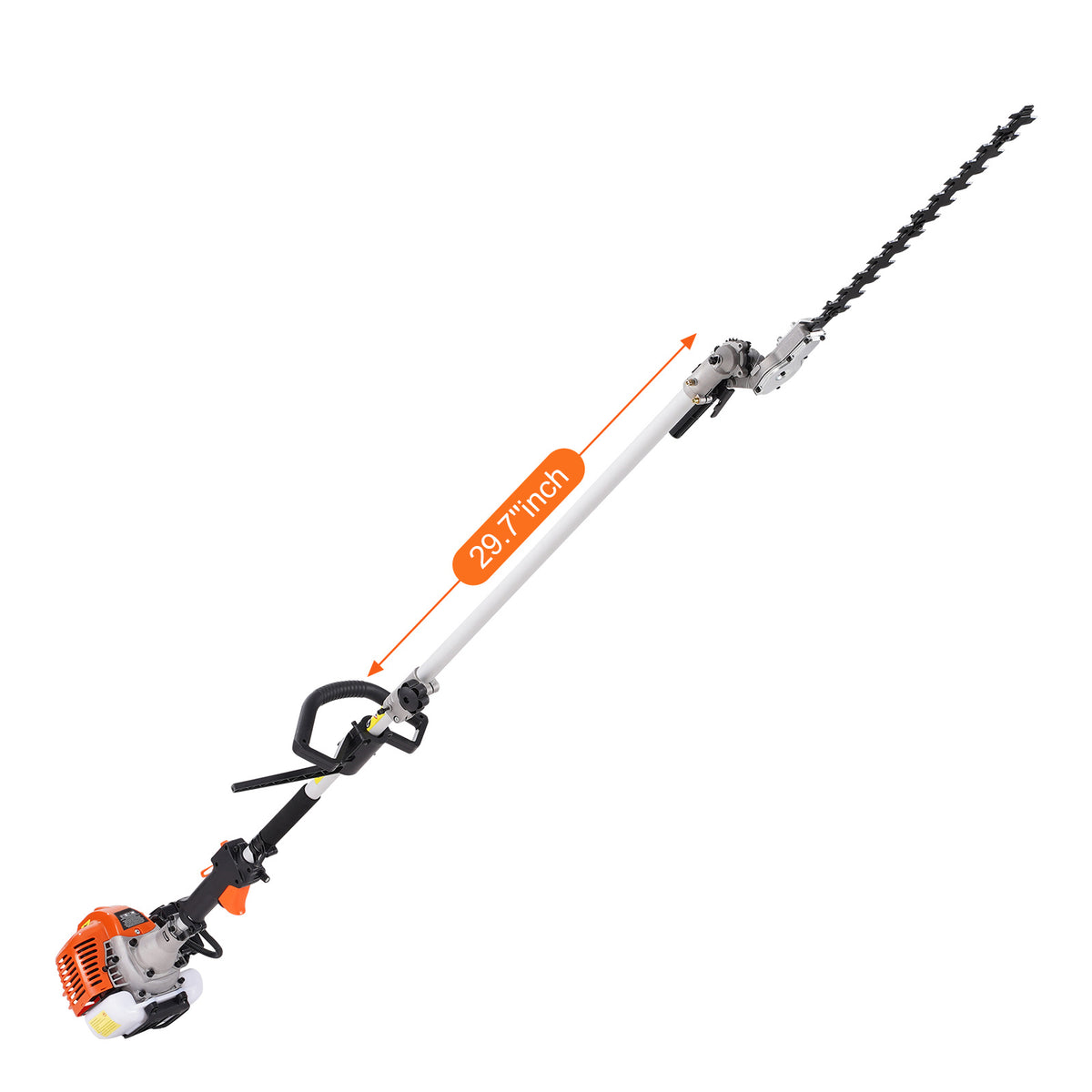 VEVOR 52CC 6-in-1 Multi-Functional Trimming Tools, Gas Hedge Trimmer, Weed Eater, String Trimmer, Brush Cutter, Edger, Pole Saw Chainsaw Pruner with Extension Pole