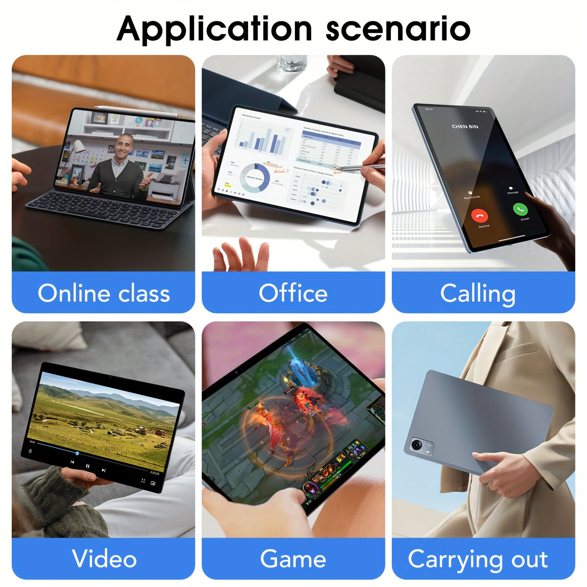 Android 14 Tablet with 4G LTE, Dual SIM Card Support for Calls, 12GB ROM, 128GB RAM, 1TB Expandable Storage Via Micro SD Card, Octa-Core T606 Chip, Entertainment, Office, and Gaming Tablet, 5G WiFi, 10.1-inch Incell Display, 0.1s Face Recognition.