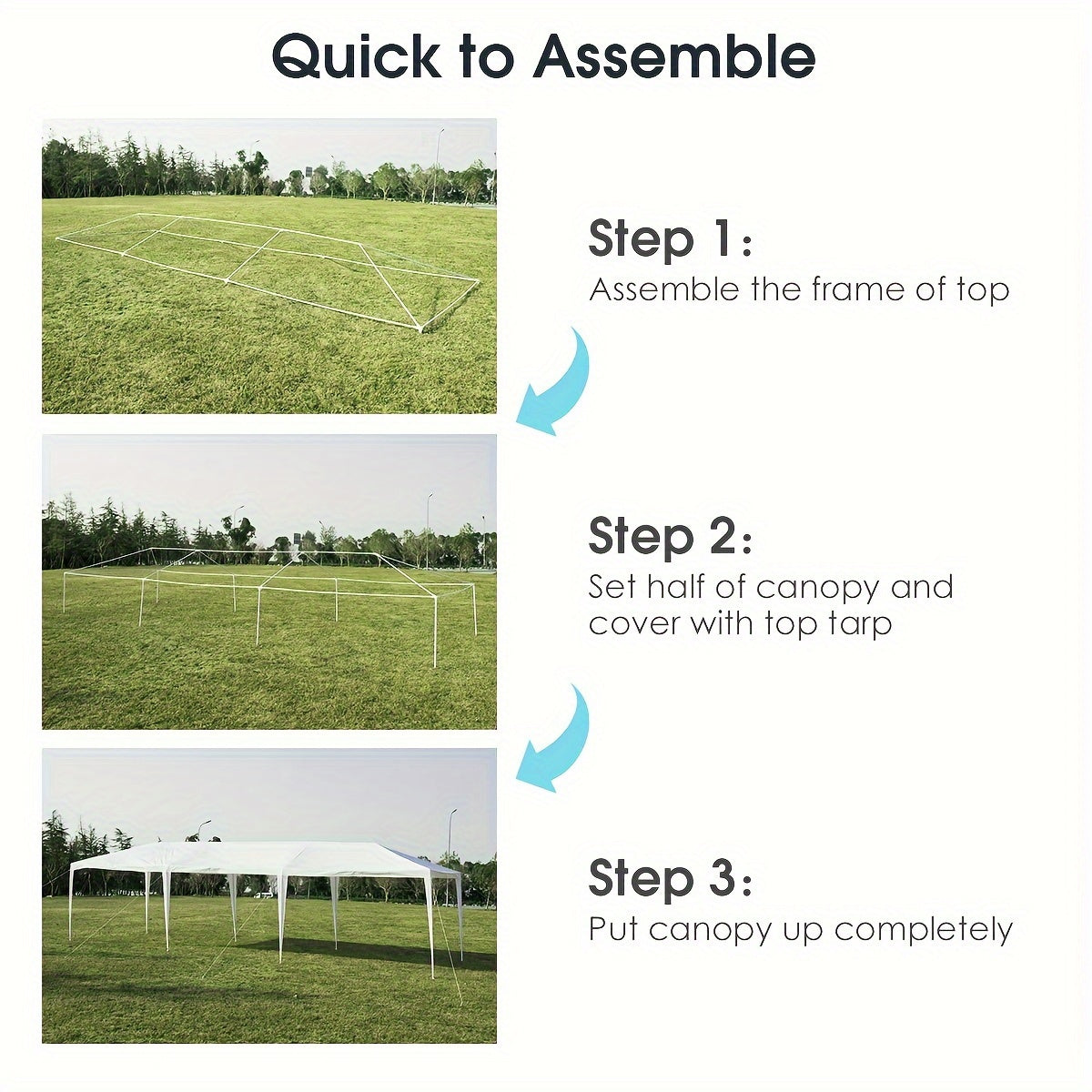 10' X 30' Outdoor Wedding Party Event Tent Gazebo Canopy Heavy Duty Protection