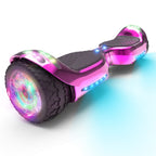 6.5-Inch Hoverboard with 10-Mile Range and 7 MPH Top Speed, Self-Balancing Electric Scooter with Dual Motors, Portable Design and Smooth Riding Performance. The compact 6.5-inch wheels provide responsive handling and easy control, while the rechargeable b