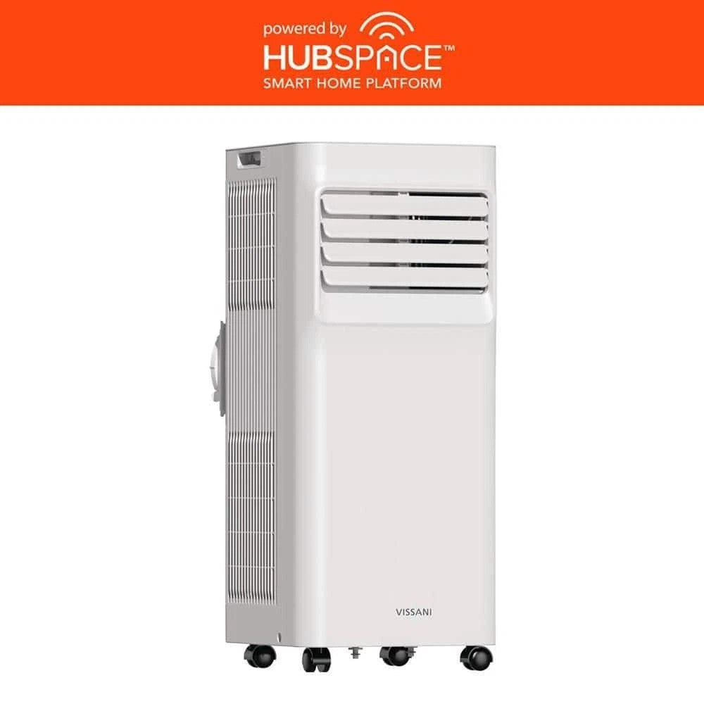 Vissani 115-Volt 3-in-1 Portable Air Conditioner Unit Cools 150 sq. ft., with Remote in White
