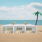 9X30' Outdoor Party Tent with 8 Removable Side Walls, Waterproof Canopy, Patio Wedding Pavilion, White, Suitable for Wedding, Gathering, Party, BBQ, Camping, Patio, Birthday Party, Graduation Ceremony
