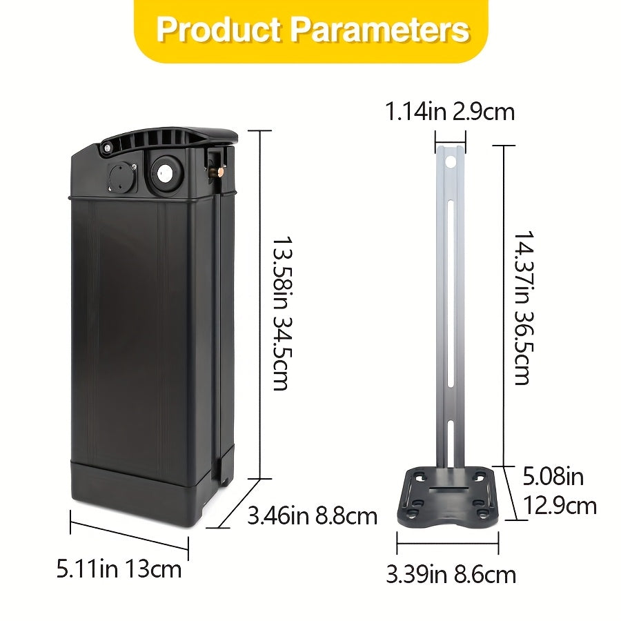 48V15Ah Electric Bicycle Battery Pack, with A Range Of Up to 40 Kilometers, Compatible with 250w/500w740w Motors, Accessories Include Charger/battery Base/slide Kit, Suitable for Many Models Such As GS5/GE5/GS3