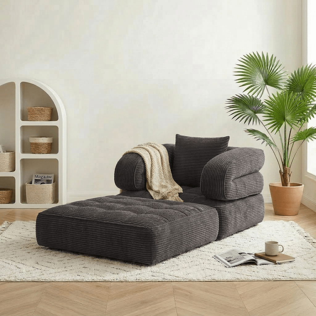 Black Friday Special | Locally Shipped 3-in-1 Compression Folding Sofa Bed, Single Convertible Chair Bed with Backrest & Multi-functional Lounge Chair, Suitable for Apartment Bedrooms, Living Rooms, Guest Rooms for Napping, and Reading, an Ideal Gift