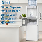 Ice Maker & Water Dispenser by ADVWIN, 35 lb Daily Ice Output for Hot or Cold Drinks at Home or Office