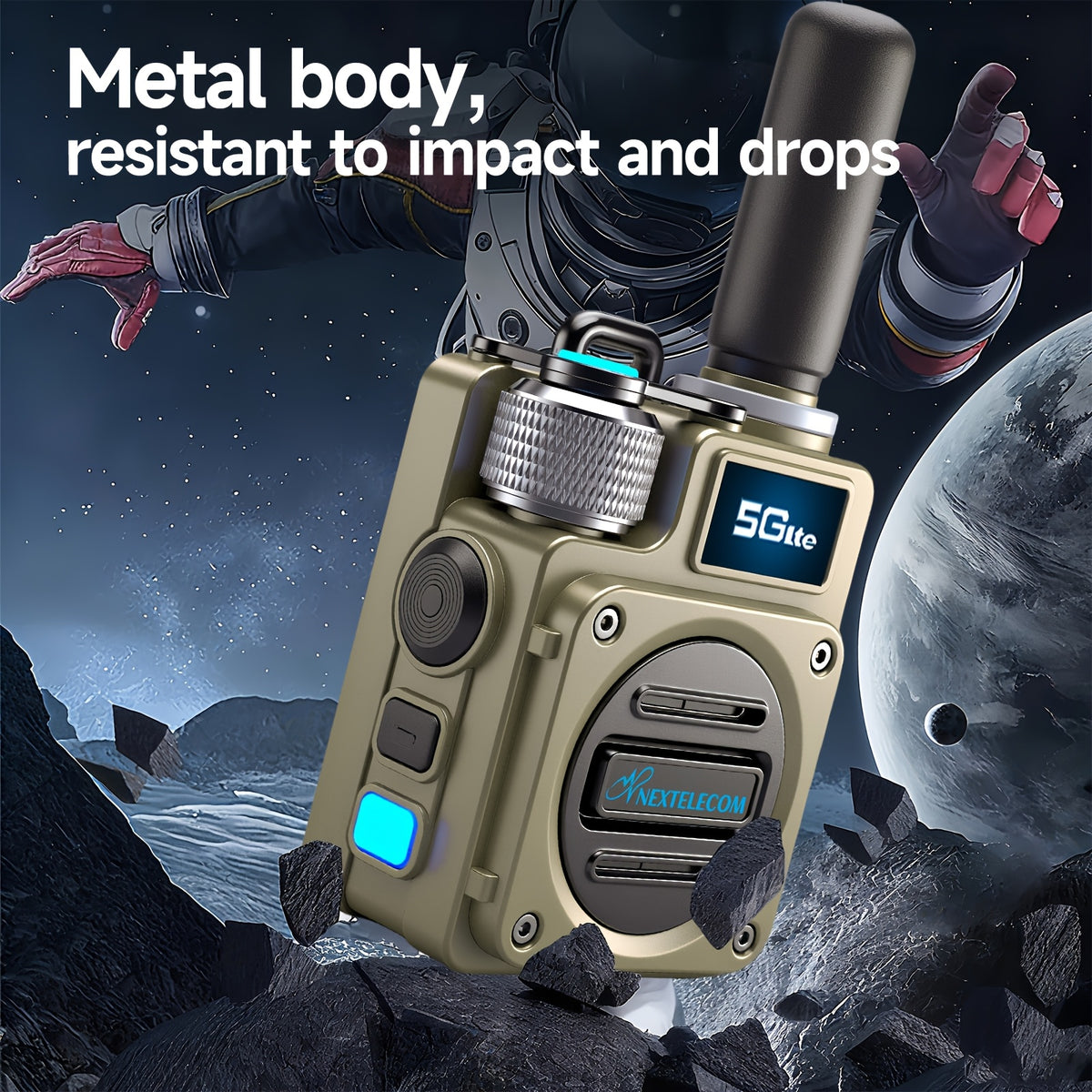 G6S 5000 Miles Long Range Walkie Talkies Two Way Radios Poc Intercom Long Distance Nationwide Shock Resistance Dust Proof Sim Activated No Monthly Charge For Truckers Adults Use Business Construction Workers Camping Hunting
