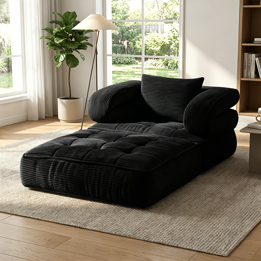 Multi-functional Convertible Sofa Bed—No Assembly Required, High-density Sponge, Soft and Skin-friendly Fabric | Suitable for Small Spaces, Bedrooms, Apartments, RVs as a Multi-position Sofa, Movie Sofa, Lazy Sofa, Office Sofa, Lounger, or Leisure