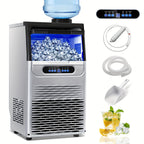 [For Home/Party/Bar] Commercial Ice Maker Machine 90LBS/24H With 22LBS Storage Bin, Freestanding/Under Counter Ice Machine For Home/Party/Bar/Restaurant