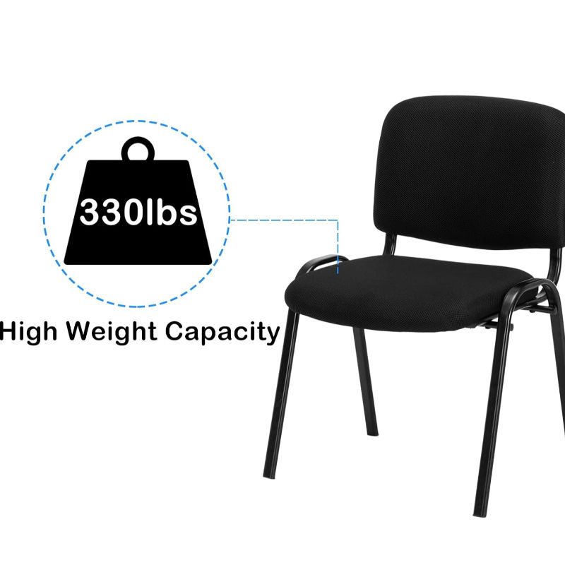 VINGLI Waiting Room Chairs 10-Pack/5-Pack Black Mesh Church Chairs Conference Room Chairs Stackable Armless Chairs Office Guest Chairs Dining Chairs & Reception Chairs Stacking Chairs for Meeting Room Office Lobby Kitchen Living Room