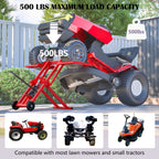 Hydraulic Lawn Mower Lift Jack for Zero Turn Radius Riding Lawn Mower, Tractors Maintenance And Repair, 500lb Lifting Capacity, Hydraulc Lift, Compatible with Most Lawn Mowers And Small Tractors, More Effortless And Safer