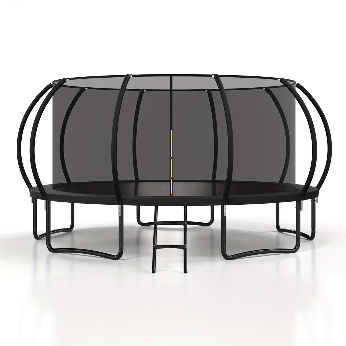 Polar Aurora Outdoor Trampoline, 10FT 12FT 14FT 16FT Recreational Trampoline for Adults, Trampoline with Safety Enclosure Net, Wide Ladder And Anti-Rust Coated Frame