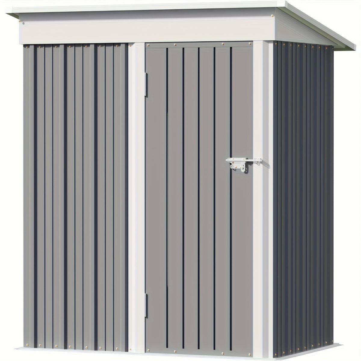 GUNJI Heavy-Duty 10X14 FT & 5X3 FT Metal Garden Shed With Double Hinged Large DoorSecure Tool Sheds & Backyard Organization For Outdoor Storage Solutions, Patio Storage, Garbage Can, Chicken Coop