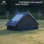 4-6 Person Inflatable Camping Tent - Easy-To-Set-Up Family Outdoor Tent with Sunshade, Windproof, Heat Insulation, And Mosquito Protection. High-Quality Design, Suitable for All Seasons, Includes Storage Bag, Air Conditioning Vent, And Chimney