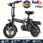 Folding Electric Bike, 560W Motor, 18-24MPH Top Speed, 48V 7.8-12AH Battery, 25-30 Miles Pedal-Assisted Range, 500LBS Max Load Capacity, Ideal for Daily Commuting And Outdoor Trips
