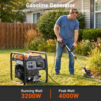 4000W Portable Inverter Generator, Low Noise Technology, 30A RV Outlet, Suitable for Home Emergencies, Emergency Use, and Camping, Can Handle Extreme Snowstorms and Hurricanes, Complies with EPA Standards