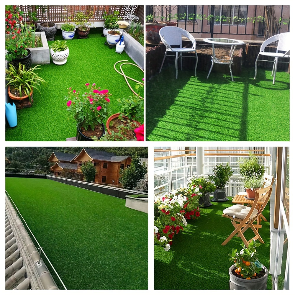 Pet Grow Artificial Grass Turf Lawn with Drainage, 0.4 Inch Fake Grass Rug Indoor Outdoor Party Wedding Christmas Balcony Garden Astro Turf Rug, Faux Grass Rug Carpet for Pets