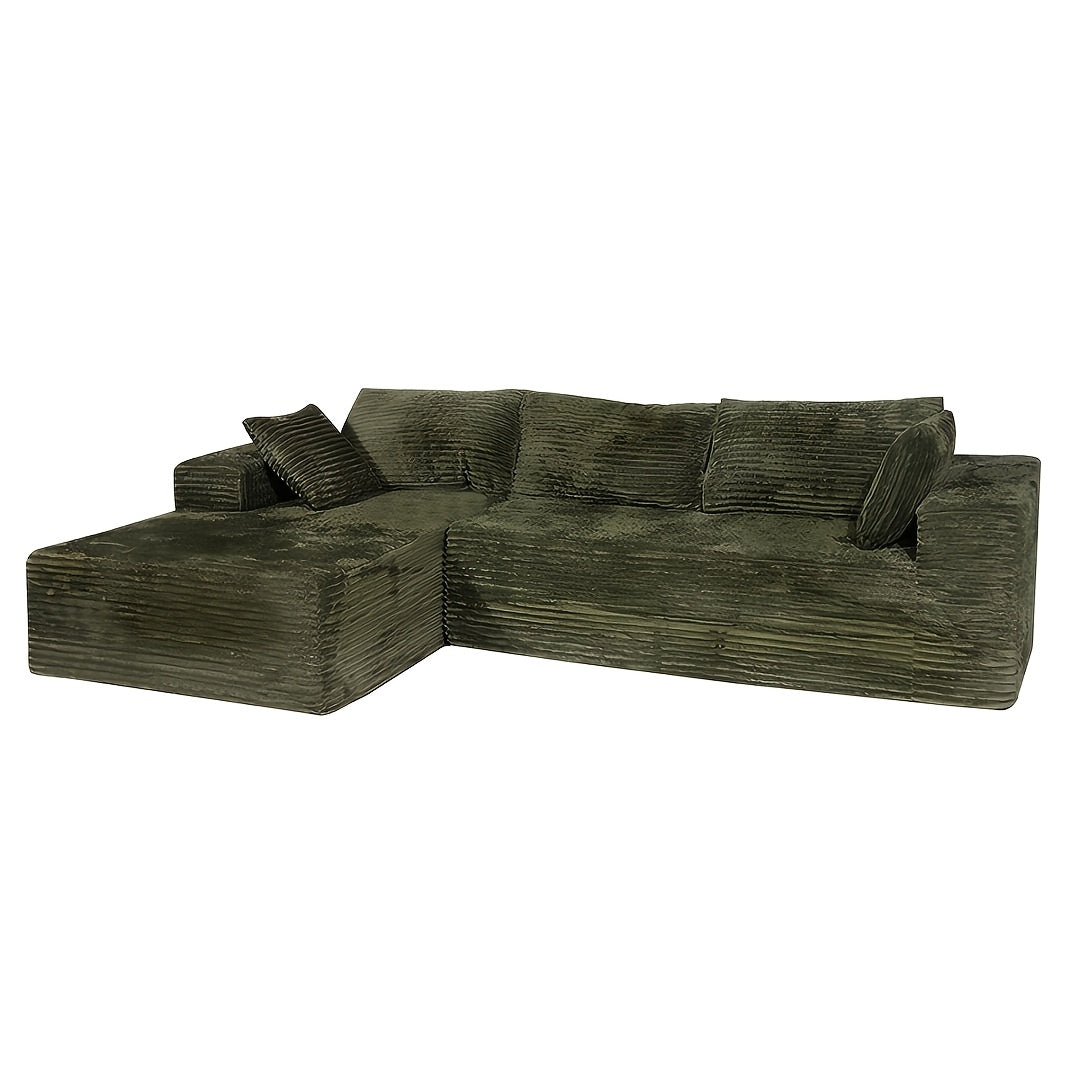 Corner Sofa in Soft Ribbed Fabric for Contemporary Living Rooms — From Single Seating to Reclining Designs