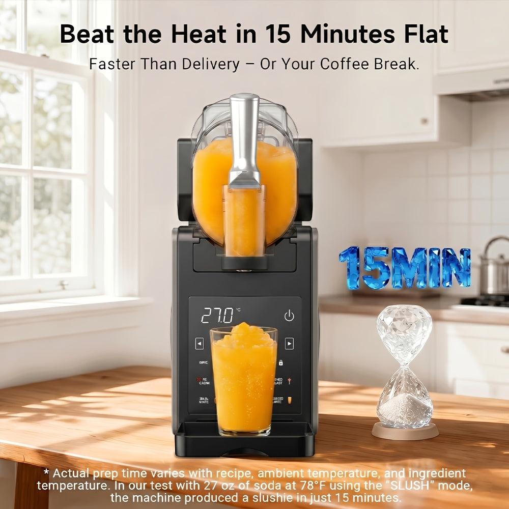 2-in-1 Ice Cream/Slush Machine, 5-in-1 Cold Drink Maker, Iced Tea Machine, 85-ounce Capacity, One-Touch Preset, No Ice Needed, Self-Cleaning - Easily Make Milkshakes, Margaritas, And More At Home