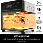 Air Fryer Toaster Oven Combo, 24 QT French-Door Countertop Oven with 15 Cooking Functions and Digital Controls
