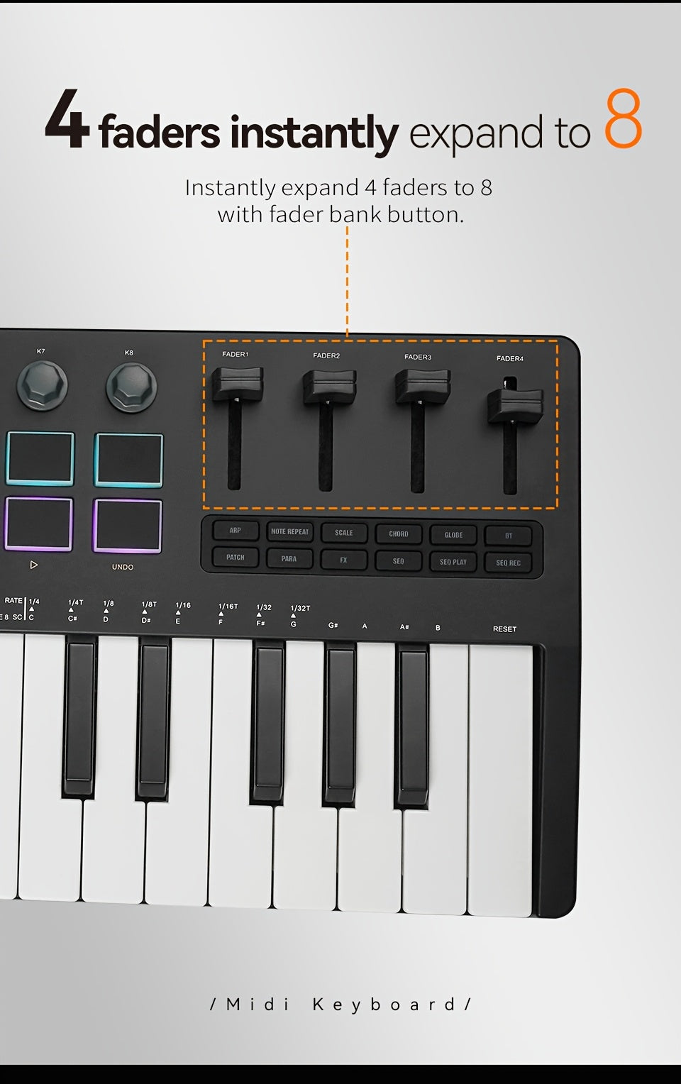 M-VAVE SMK37PRO Professional MIDI Keyboard with 37 Keys, Wireless for Music Composition And Synthesis