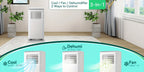 8000 BTU Portable Air Conditioner (4400BTU SACC) AC Unit With Remote Control 24H Timer, Dehumidifier Compact 3-in-1 Air Cooler For Small Rooms, Bedrooms, Home Offices