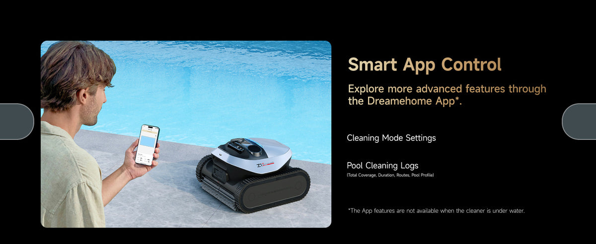 Dreame NEW Z1 Pro Cordless Robotic Pool Cleaner, LiFi Remote Control, 8000 GPH Suction, Waterline Horizontal Cleaning, Auto-Retrieval, Automatic Pool Vacuum for Above & In-Ground Pools, Upgraded Version