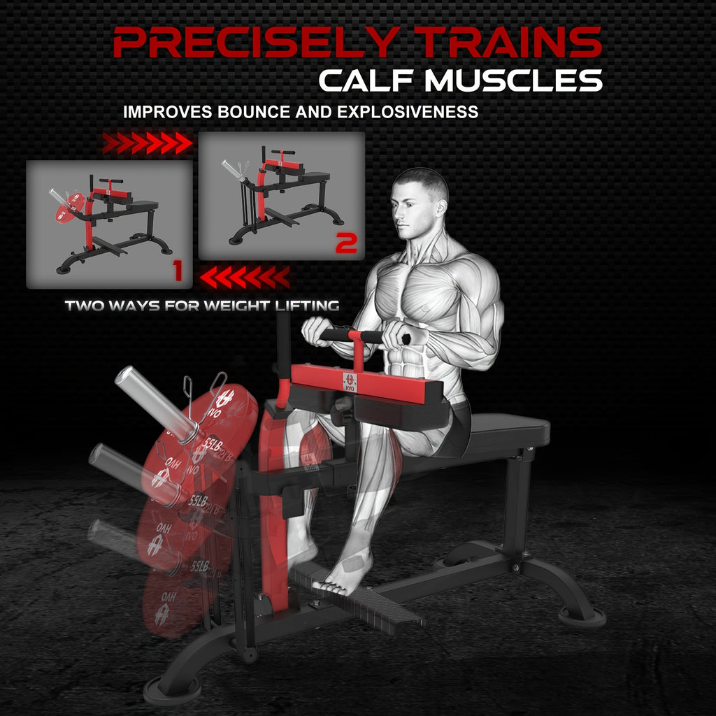 Seated Calf Raise Machine, Rated 660 LB, Lower Body Specialty Machine, Strength Training Equipment, Builds Calf Strength, Leg Machine for Home Gym