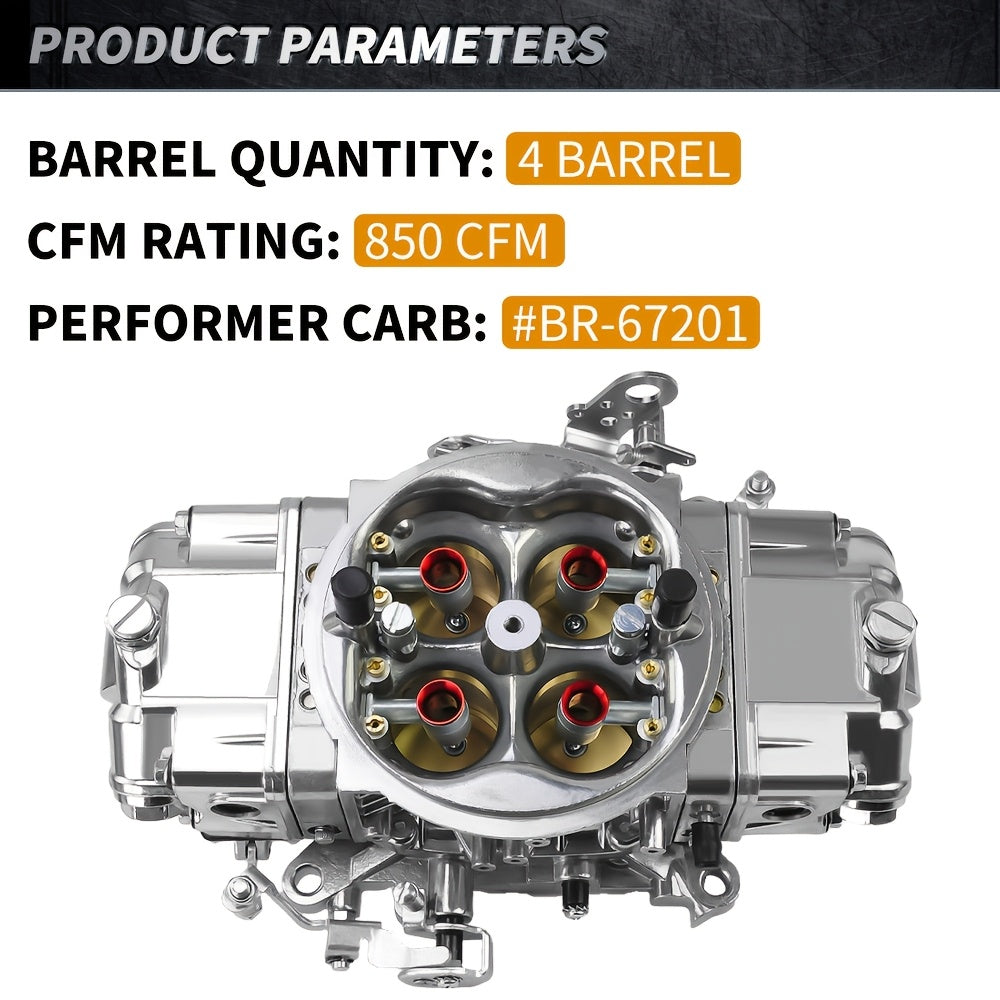 4 Barrel BR-67201 Performance Race Carburetor: 850CFM, Double Pumper, Aluminum, CNPAPC Brand – Suitable for Various Motocycle Models