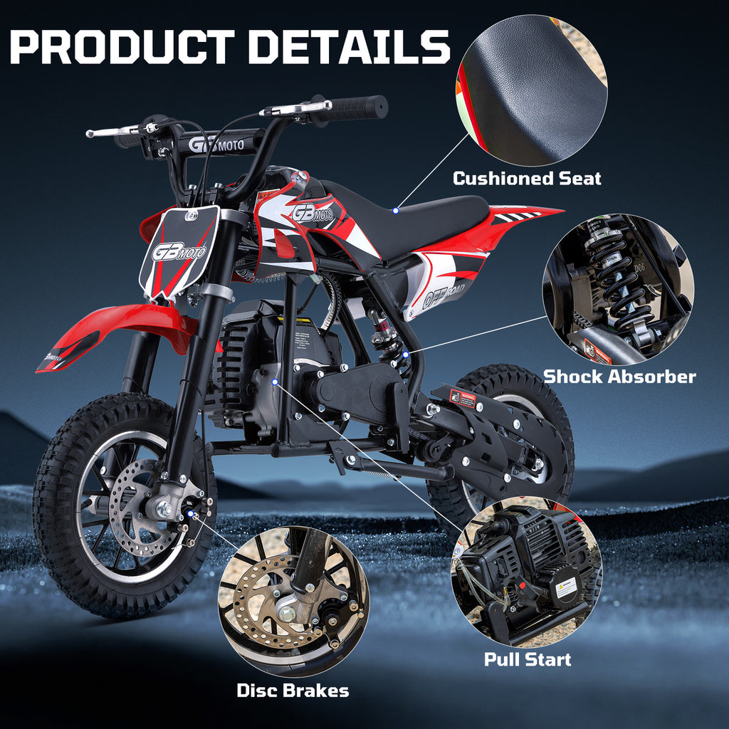 40cc Gas Powered Minibike, 4-Stroke, 20 Mph, 160 lbs Maximum Load, Ideal for Off-Road and Trail Riding, DB001 sports & outdoor play motorcycle
