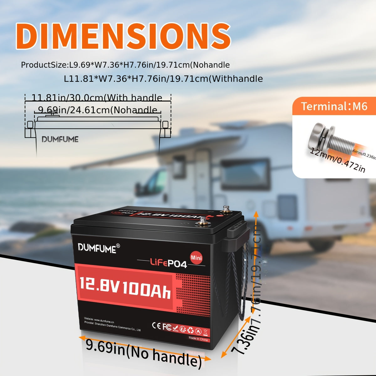 [Halloween] Halloween Special! 12V 100Ah Mini Lithium Iron Phosphate Battery With Built-In 100A BMS, 1280W Power Output, Up To 6000 Cycles, Power Bank, Ideal For RVs, Marine Use, Traction Motors, And Solar Off-Grid Systems