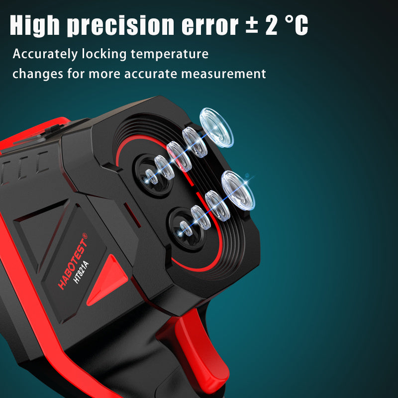 HABOTEST HT821A Portable Wide-Range Thermal Imager (-20°C to 550°C) | 320X240 Resolution | 8GB + USB | Multi-Palettes And LED Light
