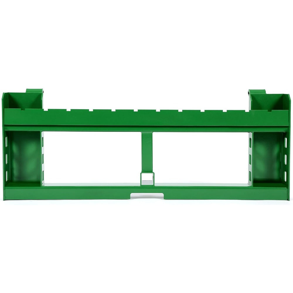 Trailer Pallet Fork Frame Attachment Compatible with 200 300 400 500 Series Loaders Skid Steer Hitch Rated 3000 LB Recciver Alloy Steel Green