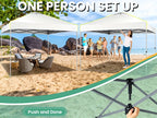 10x10ft One-Push Pop-Up Canopy Tent with 4 Removable Walls for Adjustable Outdoor Event Shelter